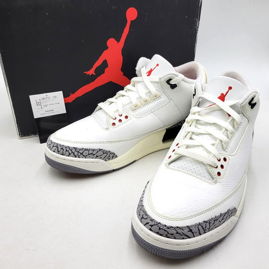【中古品】【メンズ】 NIKE ナイキ AIR JORDAN 3 RETRO DN3707-100 エア ジョーダン 3 レトロ スニーカー シューズ 靴 160-260405-as-27-izu サイズ：30cm カラー：SUMMIT WHITE/FIRE RED-BLACK 万代Net店