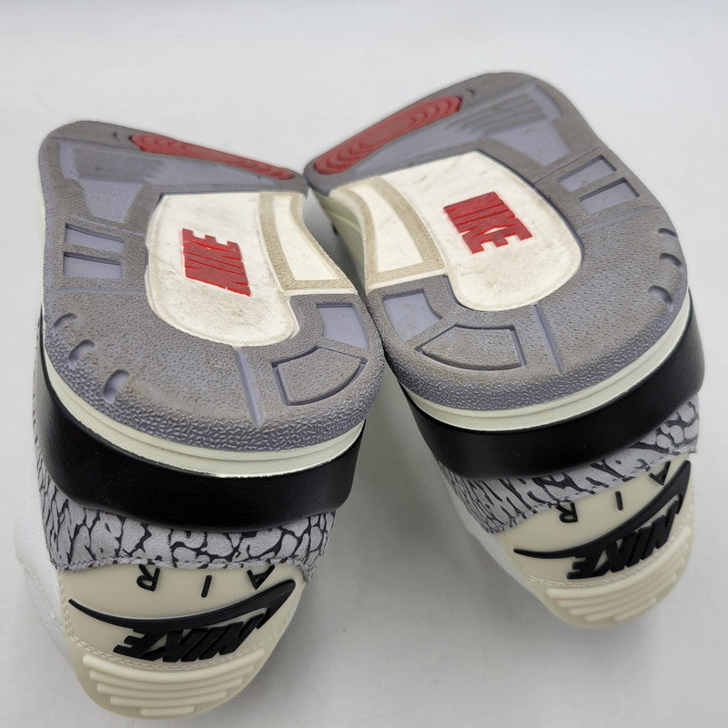 【中古品】【メンズ】 NIKE ナイキ AIR JORDAN 3 RETRO DN3707-100 エア ジョーダン 3 レトロ スニーカー シューズ 靴 160-260405-as-27-izu サイズ：30cm カラー：SUMMIT WHITE/FIRE RED-BLACK 万代Net店