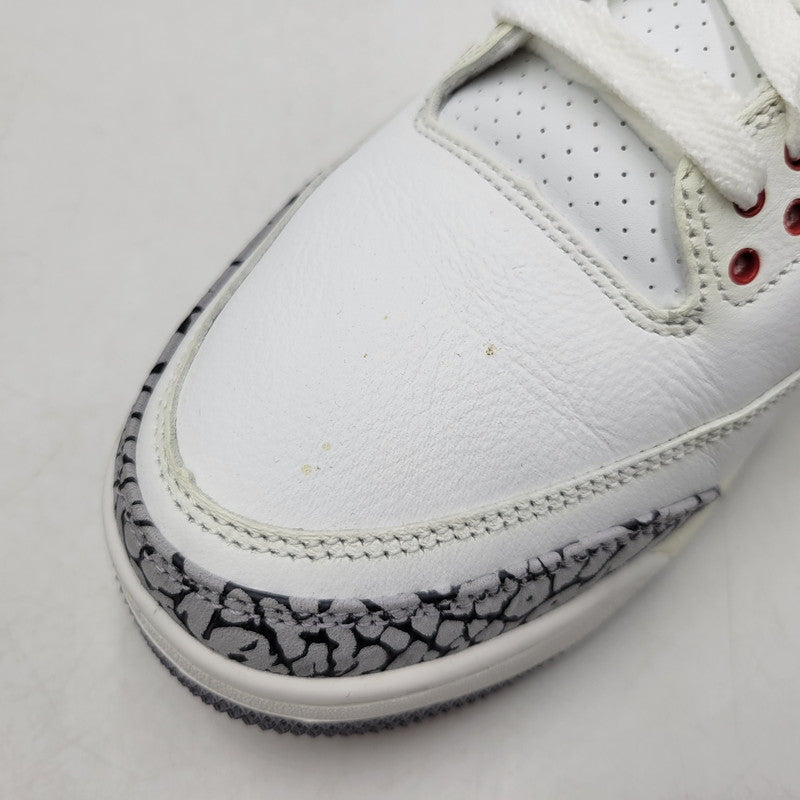 【中古品】【メンズ】 NIKE ナイキ AIR JORDAN 3 RETRO DN3707-100 エア ジョーダン 3 レトロ スニーカー シューズ 靴 160-260405-as-27-izu サイズ：30cm カラー：SUMMIT WHITE/FIRE RED-BLACK 万代Net店