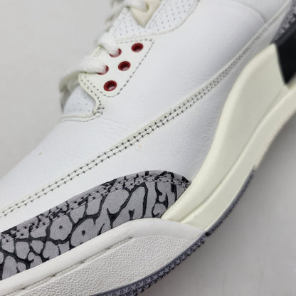【中古品】【メンズ】 NIKE ナイキ AIR JORDAN 3 RETRO DN3707-100 エア ジョーダン 3 レトロ スニーカー シューズ 靴 160-260405-as-27-izu サイズ：30cm カラー：SUMMIT WHITE/FIRE RED-BLACK 万代Net店