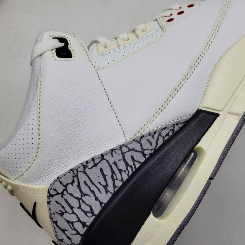【中古品】【メンズ】 NIKE ナイキ AIR JORDAN 3 RETRO DN3707-100 エア ジョーダン 3 レトロ スニーカー シューズ 靴 160-260405-as-27-izu サイズ：30cm カラー：SUMMIT WHITE/FIRE RED-BLACK 万代Net店