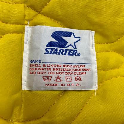 【中古品】【メンズ】 STARTER スターター USA製 NFL エヌエフエル MINNESOTA VIKINGS ミネソタ バイキングス NYLON STADIUM JACKET ナイロン スタジアム ジャケット アウター 146-260405-ya-08-izu サイズ：L カラー：パープル 万代Net店