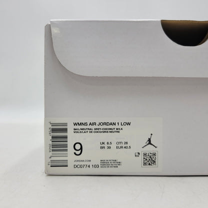【中古美品】【メンズ/レディース】 WMNS AIR JORDAN 1 LOW DC0774-103 ウィメンズ エア ジョーダン 1 ロー スニーカー シューズ 靴 160-260405-as-22-izu サイズ：26cm カラー：SAIL/NEUTRAL GREY-COCONUT MILK 万代Net店