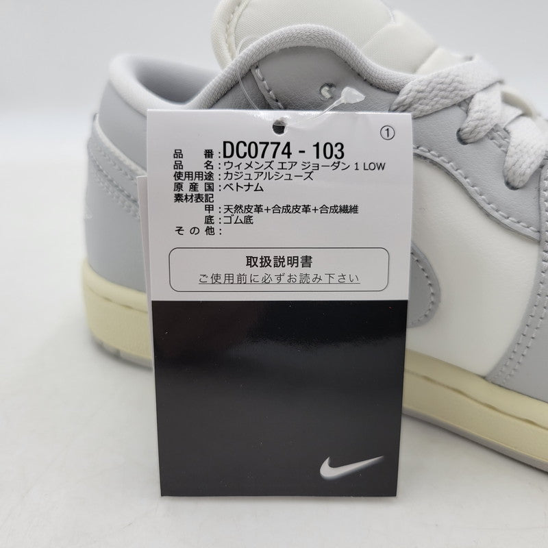 【中古美品】【メンズ/レディース】 WMNS AIR JORDAN 1 LOW DC0774-103 ウィメンズ エア ジョーダン 1 ロー スニーカー シューズ 靴 160-260405-as-22-izu サイズ：26cm カラー：SAIL/NEUTRAL GREY-COCONUT MILK 万代Net店