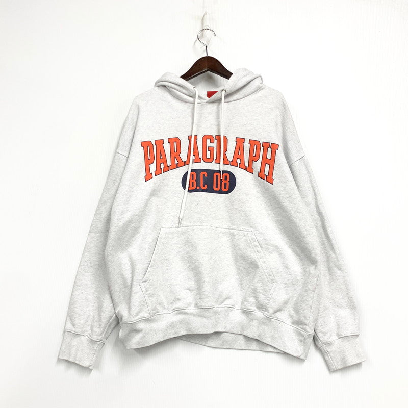 【中古品】【メンズ】 PARAGRAPH パラグラフ 21AW SQUARE LOGO HOODIE スクエア ロゴ フーディー トップス 長袖 142-260531-ya-14-izu サイズ：2 カラー：アッシュグレー 万代Net店