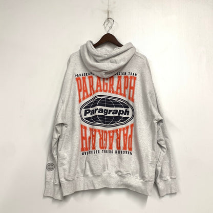 【中古品】【メンズ】 PARAGRAPH パラグラフ 21AW SQUARE LOGO HOODIE スクエア ロゴ フーディー トップス 長袖 142-260531-ya-14-izu サイズ：2 カラー：アッシュグレー 万代Net店