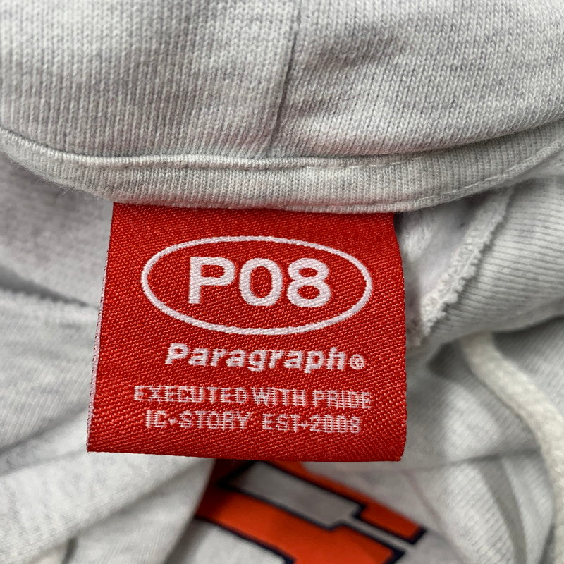 【中古品】【メンズ】 PARAGRAPH パラグラフ 21AW SQUARE LOGO HOODIE スクエア ロゴ フーディー トップス 長袖 142-260531-ya-14-izu サイズ：2 カラー：アッシュグレー 万代Net店