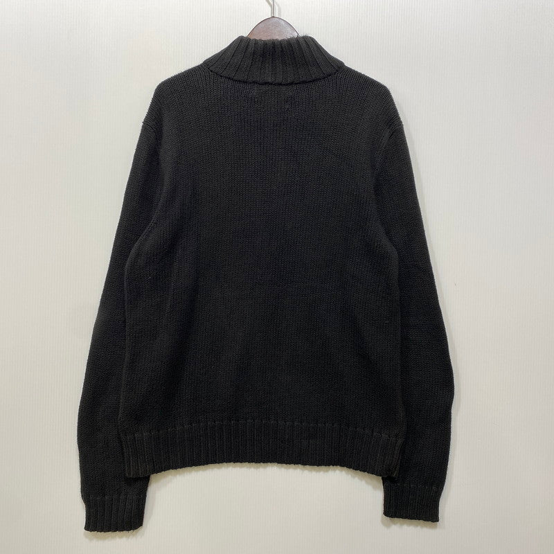 【中古品】【メンズ】 POLO by RALPH LAUREN ポロ バイ ラルフローレン 38807 HALF ZIP COTTON KNIT ハーフ ジップ コットン ニット トップス 長袖 147-260720-ya-07-izu サイズ：L カラー：ブラック 万代Net店