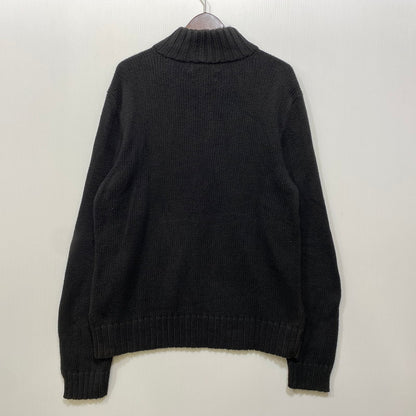 【中古品】【メンズ】 POLO by RALPH LAUREN ポロ バイ ラルフローレン 38807 HALF ZIP COTTON KNIT ハーフ ジップ コットン ニット トップス 長袖 147-260720-ya-07-izu サイズ：L カラー：ブラック 万代Net店