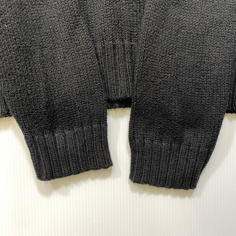 【中古品】【メンズ】 POLO by RALPH LAUREN ポロ バイ ラルフローレン 38807 HALF ZIP COTTON KNIT ハーフ ジップ コットン ニット トップス 長袖 147-260720-ya-07-izu サイズ：L カラー：ブラック 万代Net店