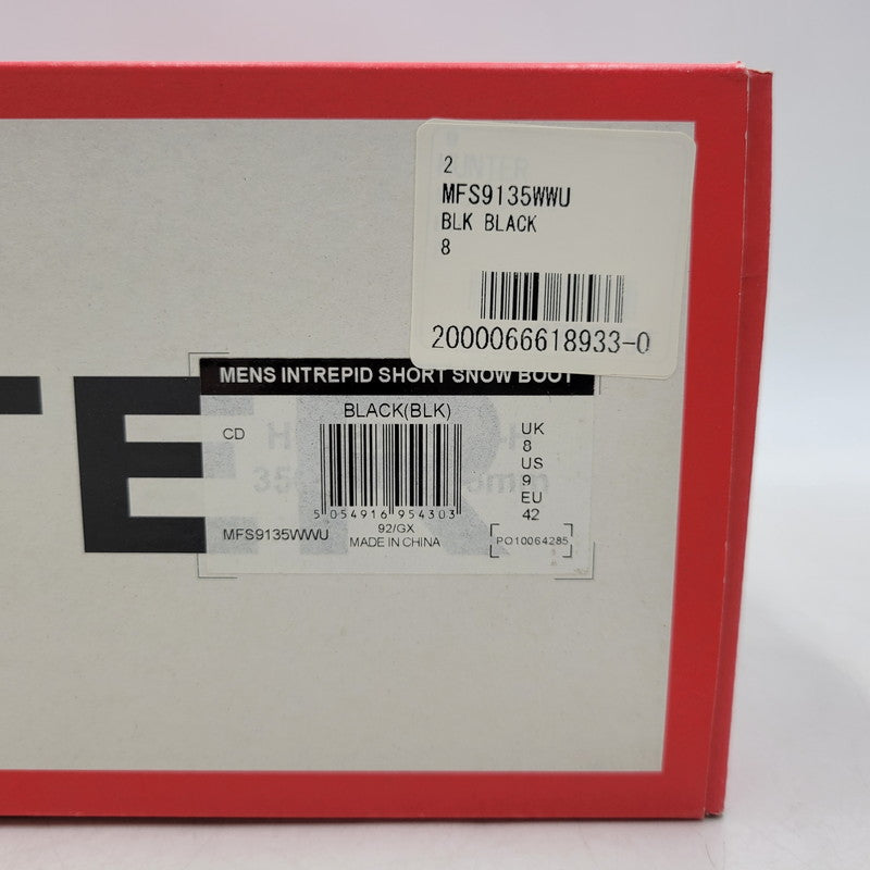【中古品】【メンズ】 HUNTER ハンター INTREPID SHORT SNOW BOOTS MFS9135WWU イントレピッドショートスノーブーツ 靴 164-260405-as-30-izu サイズ：US9 カラー：ブラック 万代Net店