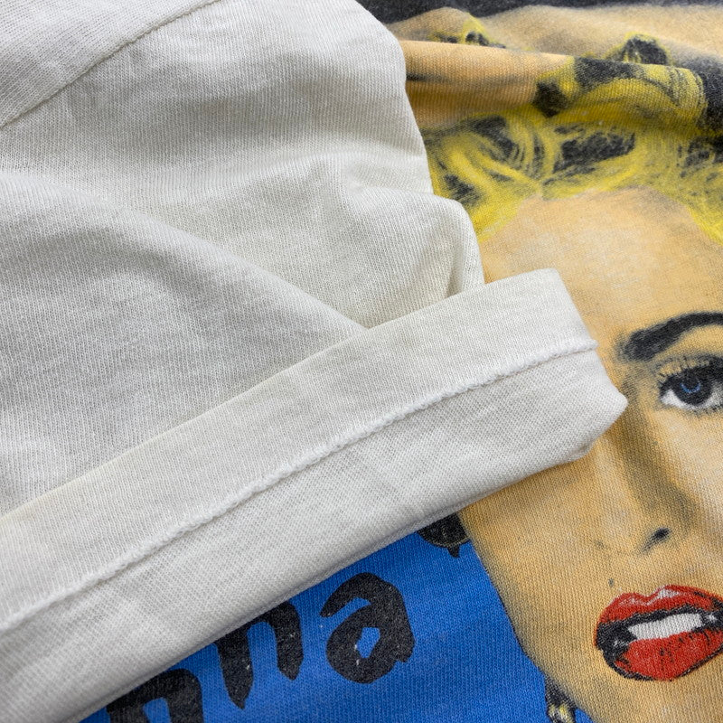 【現状渡し品】【メンズ】 HANES ヘインズ 90’S USA製 MADONNA マドンナ BLOND AMBITION ブロンド アンビション STRIKE A POSE ストライク ア ポーズ 1990 TEE Tシャツ トップス 半袖 146-260405-ya-10-izu サイズ：XL カラー：WHITE 万代Net店