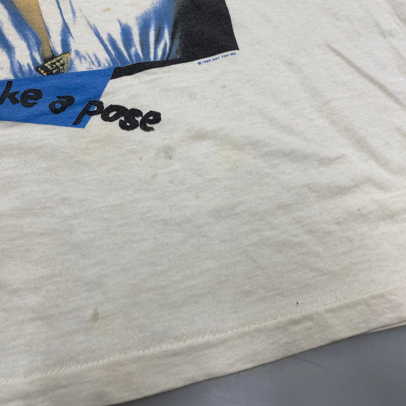【現状渡し品】【メンズ】 HANES ヘインズ 90’S USA製 MADONNA マドンナ BLOND AMBITION ブロンド アンビション STRIKE A POSE ストライク ア ポーズ 1990 TEE Tシャツ トップス 半袖 146-260405-ya-10-izu サイズ：XL カラー：WHITE 万代Net店