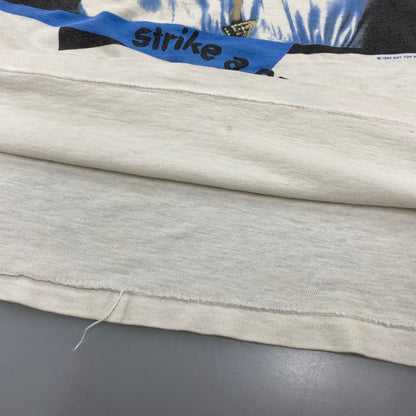 【現状渡し品】【メンズ】 HANES ヘインズ 90’S USA製 MADONNA マドンナ BLOND AMBITION ブロンド アンビション STRIKE A POSE ストライク ア ポーズ 1990 TEE Tシャツ トップス 半袖 146-260405-ya-10-izu サイズ：XL カラー：WHITE 万代Net店