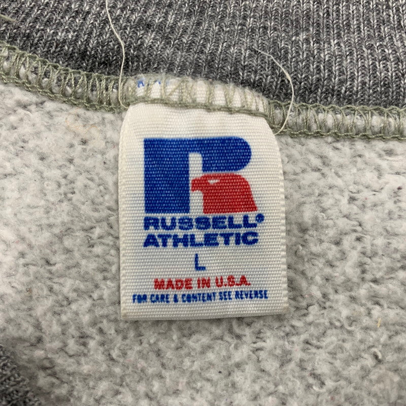 【中古品】【メンズ】 RUSSELL ラッセル USA製 CAMPUS REC 前V SWEATSHIRT スウェットシャツ トップス 長袖 146-260409-cs-14-izu サイズ：L カラー：グレー 万代Net店