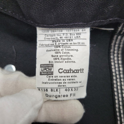 【中古品】【メンズ】 Carhartt カーハート B136 BLK USA製 DOUBLE FRONT WASHED DUCK WORK PANT ダブルフロント ウォッシュド ダック ワークパンツ ボトムス 157-260407-kh-07-izu サイズ：40×32 カラー：ブラック 万代Net店