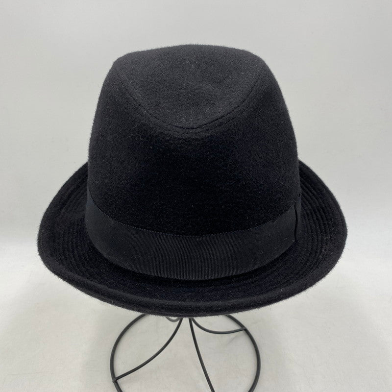 【中古品】【メンズ/レディース】 Borsalino ボルサリーノ BX451-10A00 アンゴラ100％ 中折れ BUCKET HAT バケット ハット 帽子 185-260407-kh-09-izu サイズ：56cm カラー：ブラック 万代Net店