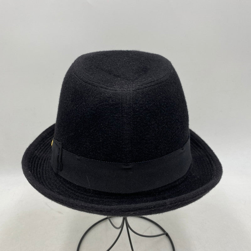 【中古品】【メンズ/レディース】 Borsalino ボルサリーノ BX451-10A00 アンゴラ100％ 中折れ BUCKET HAT バケット ハット 帽子 185-260407-kh-09-izu サイズ：56cm カラー：ブラック 万代Net店