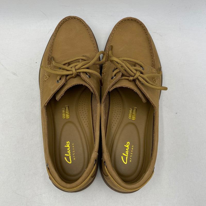 【中古品】【メンズ】 Clarks クラークス 699J BRATTON BOAT ブラットン ボート シューズ 靴 164-260408-ya-03-izu サイズ：27cm カラー：ベージュ 万代Net店