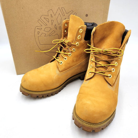 【中古品】【メンズ】 Timberland ティンバーランド 6INCH PREMIUM WP BOOT 10061 6インチ プレミアム ウォータープルーフ ブーツ シューズ 靴 164-260406-as-09-izu サイズ：US9.5（27.5cm） カラー：WHEAT 万代Net店
