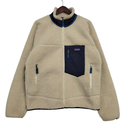 【中古品】【メンズ】 patagonia パタゴニア STY23056FA18 CLASSIC RETRO-X JACKET クラシック レトロX ジャケット アウター 144-260405-kh-13-izu サイズ：M カラー：アイボリー×ネイビー 万代Net店