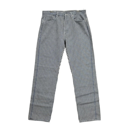 【中古品】【メンズ】 LEVI'S × NIGO リーバイス×ニゴ PC9-A5903-0000 HICKORY STRIPE 501 XX DENIM PANTS ヒッコリーストライプ デニム パンツ ボトムス ズボン 158-260406-cs-19-izu サイズ：34 カラー：ホワイト×ブルー 万代Net店