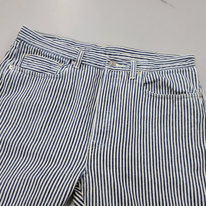 【中古品】【メンズ】 LEVI'S × NIGO リーバイス×ニゴ PC9-A5903-0000 HICKORY STRIPE 501 XX DENIM PANTS ヒッコリーストライプ デニム パンツ ボトムス ズボン 158-260406-cs-19-izu サイズ：34 カラー：ホワイト×ブルー 万代Net店