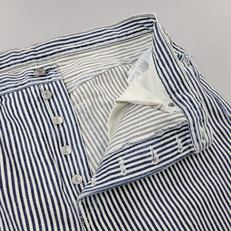 【中古品】【メンズ】 LEVI'S × NIGO リーバイス×ニゴ PC9-A5903-0000 HICKORY STRIPE 501 XX DENIM PANTS ヒッコリーストライプ デニム パンツ ボトムス ズボン 158-260406-cs-19-izu サイズ：34 カラー：ホワイト×ブルー 万代Net店