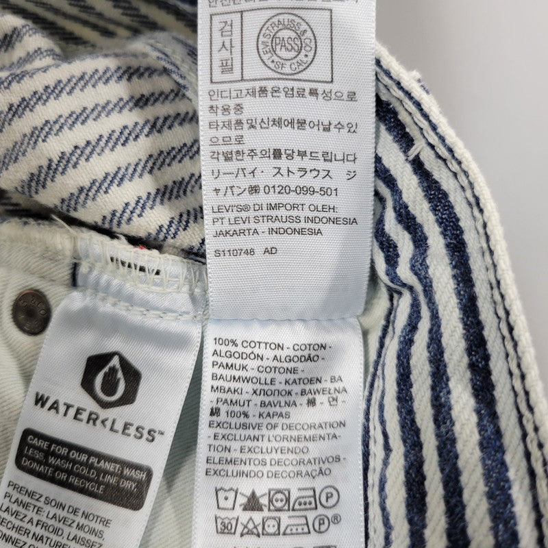 【中古品】【メンズ】 LEVI'S × NIGO リーバイス×ニゴ PC9-A5903-0000 HICKORY STRIPE 501 XX DENIM PANTS ヒッコリーストライプ デニム パンツ ボトムス ズボン 158-260406-cs-19-izu サイズ：34 カラー：ホワイト×ブルー 万代Net店