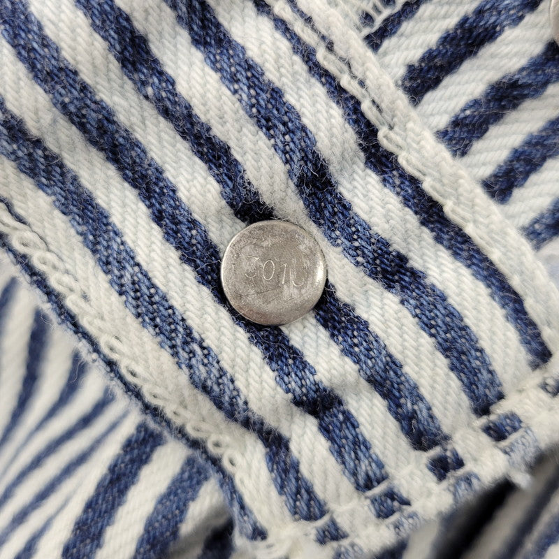 【中古品】【メンズ】 LEVI'S × NIGO リーバイス×ニゴ PC9-A5903-0000 HICKORY STRIPE 501 XX DENIM PANTS ヒッコリーストライプ デニム パンツ ボトムス ズボン 158-260406-cs-19-izu サイズ：34 カラー：ホワイト×ブルー 万代Net店