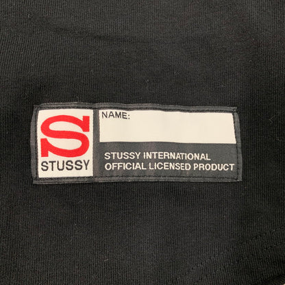 【中古品】【メンズ】 STUSSY ステューシー OLD ENGLISH BASEBALL SHIRT オールドイングリッシュ ベースボール シャツ トップス 142-260409-kh-03-izu サイズ：S カラー：ブラック×ホワイト 万代Net店