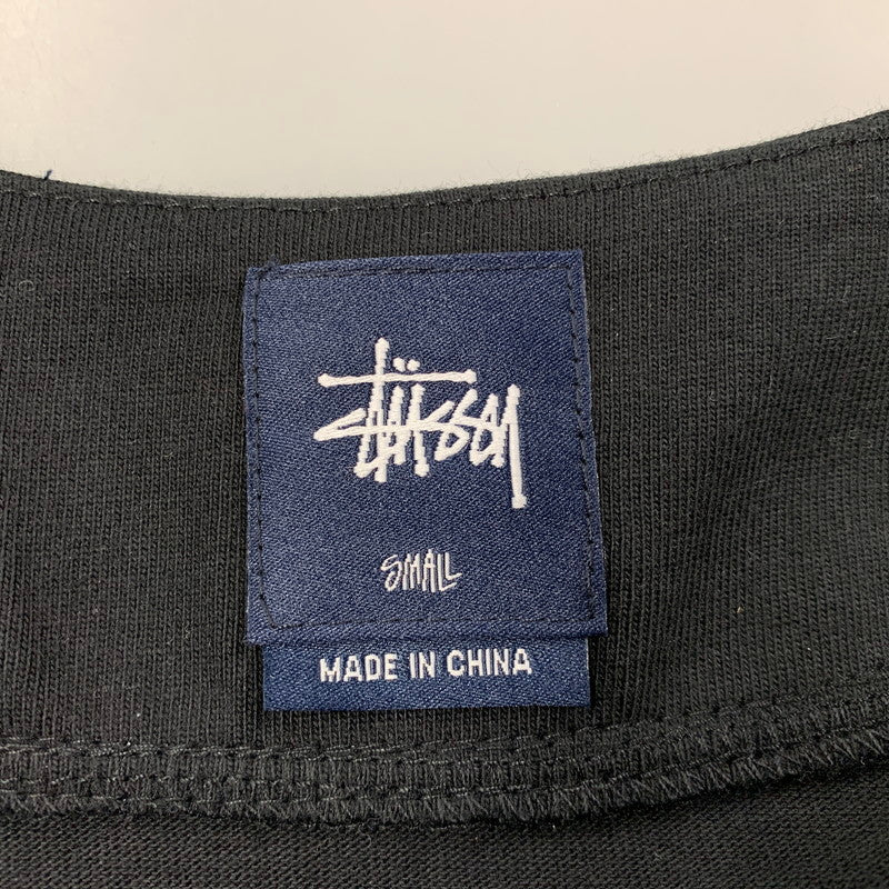 【中古品】【メンズ】 STUSSY ステューシー OLD ENGLISH BASEBALL SHIRT オールドイングリッシュ ベースボール シャツ トップス 142-260409-kh-03-izu サイズ：S カラー：ブラック×ホワイト 万代Net店
