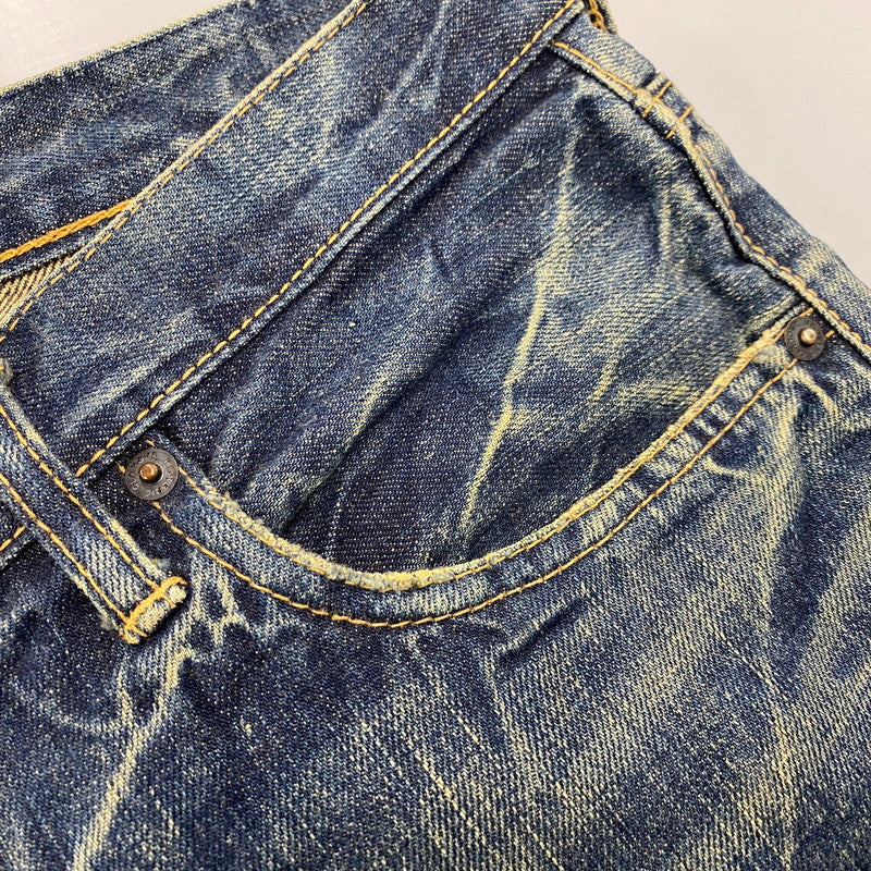 【中古品】【メンズ】 HYSTERIC GLAMOUR ヒステリックグラマー STUDS PAINT BUTTONFLY DENIM PANTS スタッズ ペイント ボタンフライ デニム パンツ ボトムス ズボン 151-260406-cs-01-izu サイズ：34 カラー：インディゴ 万代Net店