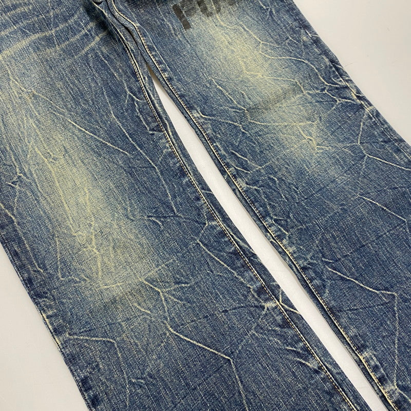 【中古品】【メンズ】 HYSTERIC GLAMOUR ヒステリックグラマー STUDS PAINT BUTTONFLY DENIM PANTS スタッズ ペイント ボタンフライ デニム パンツ ボトムス ズボン 151-260406-cs-01-izu サイズ：34 カラー：インディゴ 万代Net店