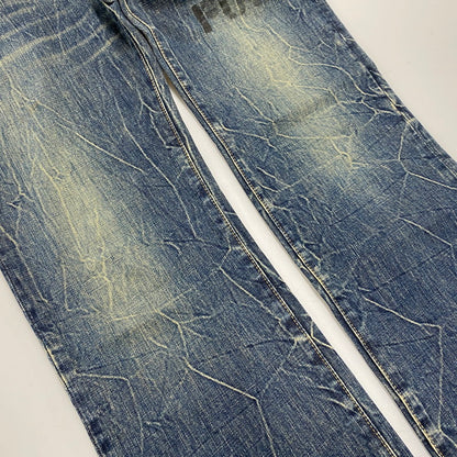 【中古品】【メンズ】 HYSTERIC GLAMOUR ヒステリックグラマー STUDS PAINT BUTTONFLY DENIM PANTS スタッズ ペイント ボタンフライ デニム パンツ ボトムス ズボン 151-260406-cs-01-izu サイズ：34 カラー：インディゴ 万代Net店