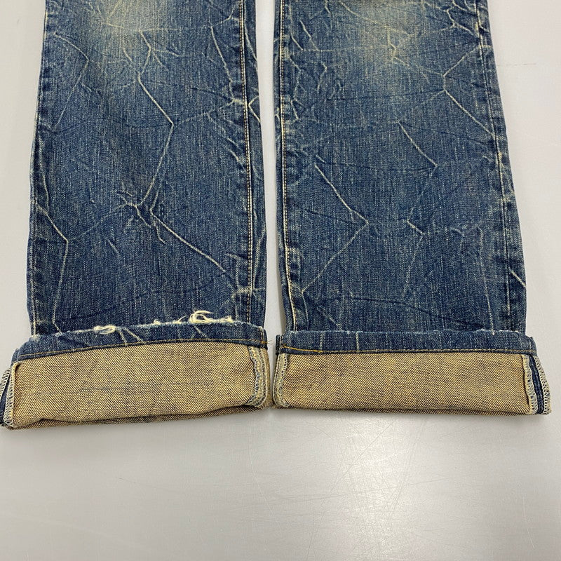 【中古品】【メンズ】 HYSTERIC GLAMOUR ヒステリックグラマー STUDS PAINT BUTTONFLY DENIM PANTS スタッズ ペイント ボタンフライ デニム パンツ ボトムス ズボン 151-260406-cs-01-izu サイズ：34 カラー：インディゴ 万代Net店