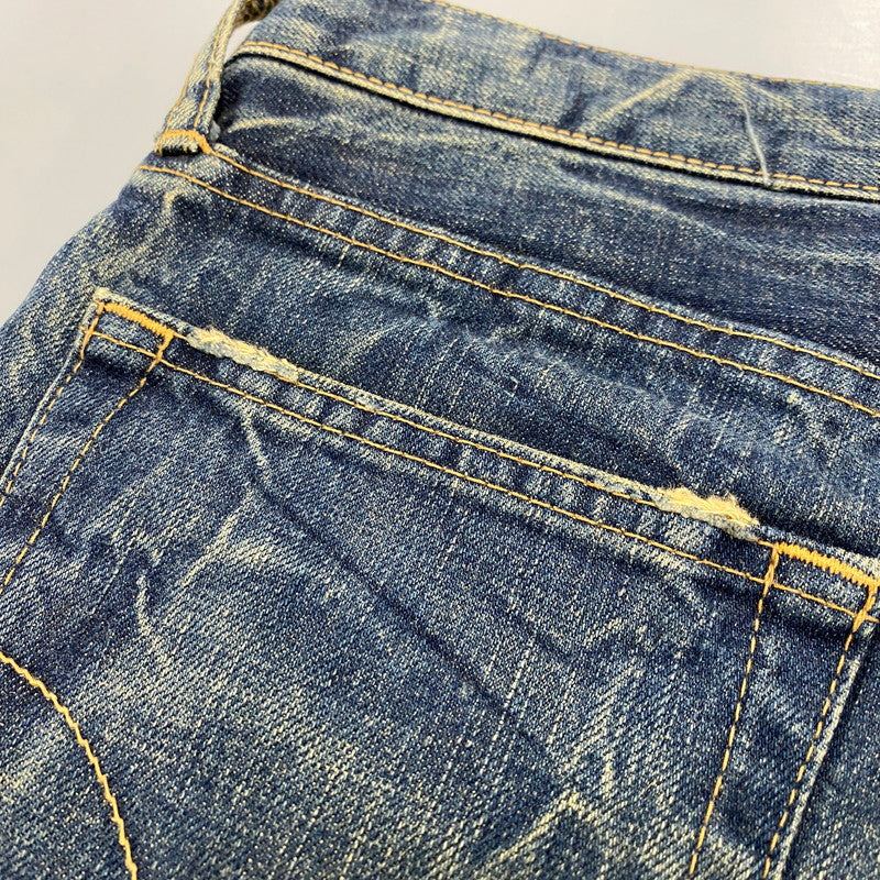 【中古品】【メンズ】 HYSTERIC GLAMOUR ヒステリックグラマー STUDS PAINT BUTTONFLY DENIM PANTS スタッズ ペイント ボタンフライ デニム パンツ ボトムス ズボン 151-260406-cs-01-izu サイズ：34 カラー：インディゴ 万代Net店