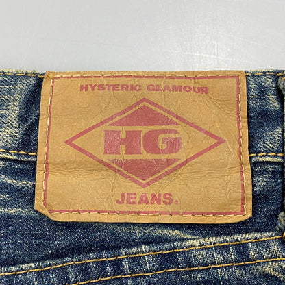 【中古品】【メンズ】 HYSTERIC GLAMOUR ヒステリックグラマー STUDS PAINT BUTTONFLY DENIM PANTS スタッズ ペイント ボタンフライ デニム パンツ ボトムス ズボン 151-260406-cs-01-izu サイズ：34 カラー：インディゴ 万代Net店