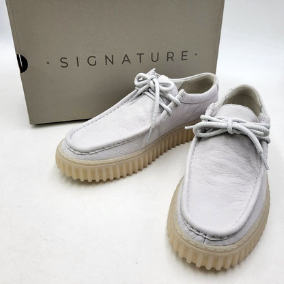 【中古美品】【メンズ】 Clarks クラークス TORHILL LO 13288 26176221 トーヒルロー シューズ 靴 164-260406-as-08-izu サイズ：US9.5 カラー：OFF WHITE LEA 万代Net店