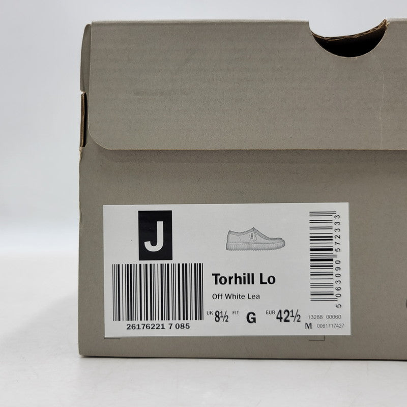 【中古美品】【メンズ】 Clarks クラークス TORHILL LO 13288 26176221 トーヒルロー シューズ 靴 164-260406-as-08-izu サイズ：US9.5 カラー：OFF WHITE LEA 万代Net店