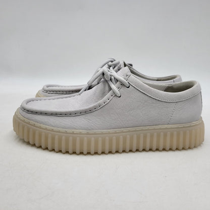 【中古美品】【メンズ】 Clarks クラークス TORHILL LO 13288 26176221 トーヒルロー シューズ 靴 164-260406-as-08-izu サイズ：US9.5 カラー：OFF WHITE LEA 万代Net店