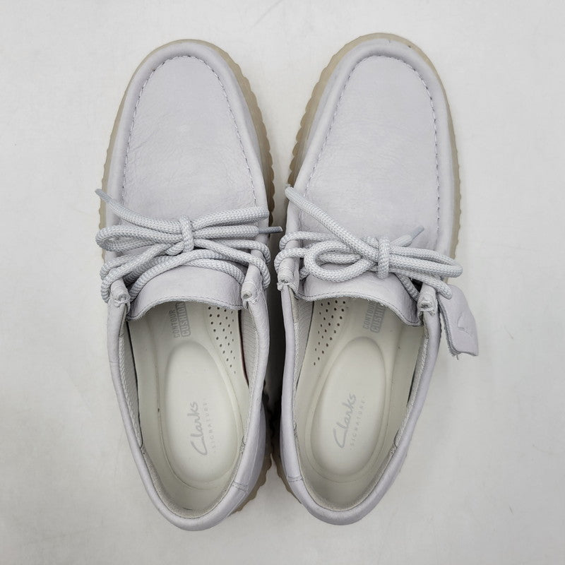 【中古美品】【メンズ】 Clarks クラークス TORHILL LO 13288 26176221 トーヒルロー シューズ 靴 164-260406-as-08-izu サイズ：US9.5 カラー：OFF WHITE LEA 万代Net店