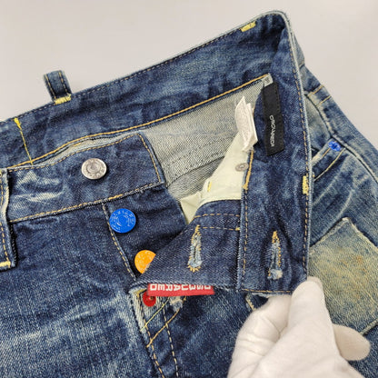 【中古品】【メンズ】 DSQUARED2 ディースクエアード 72LA028 PATCHWORK DENIM PANTS パッチワーク デニム パンツ ボトムス ズボン 152-260406-cs-17-izu サイズ：38 カラー：インディゴ 万代Net店