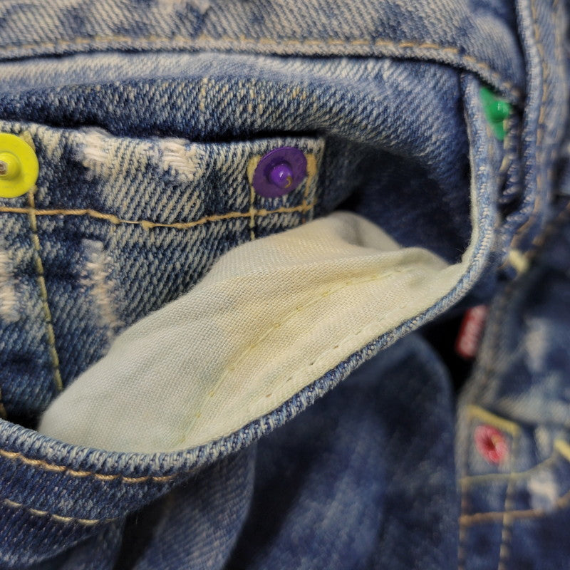 【中古品】【メンズ】 DSQUARED2 ディースクエアード 72LA028 PATCHWORK DENIM PANTS パッチワーク デニム パンツ ボトムス ズボン 152-260406-cs-17-izu サイズ：38 カラー：インディゴ 万代Net店