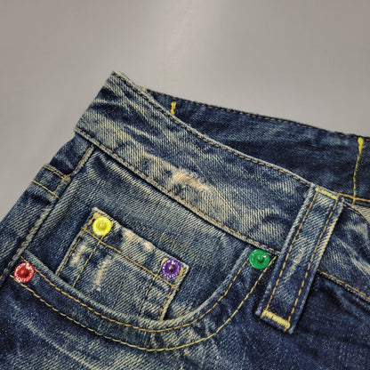 【中古品】【メンズ】 DSQUARED2 ディースクエアード 72LA028 PATCHWORK DENIM PANTS パッチワーク デニム パンツ ボトムス ズボン 152-260406-cs-17-izu サイズ：38 カラー：インディゴ 万代Net店