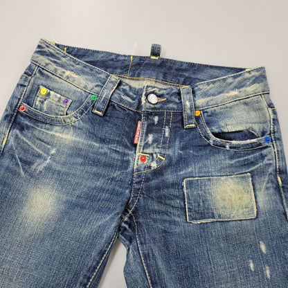 【中古品】【メンズ】 DSQUARED2 ディースクエアード 72LA028 PATCHWORK DENIM PANTS パッチワーク デニム パンツ ボトムス ズボン 152-260406-cs-17-izu サイズ：38 カラー：インディゴ 万代Net店