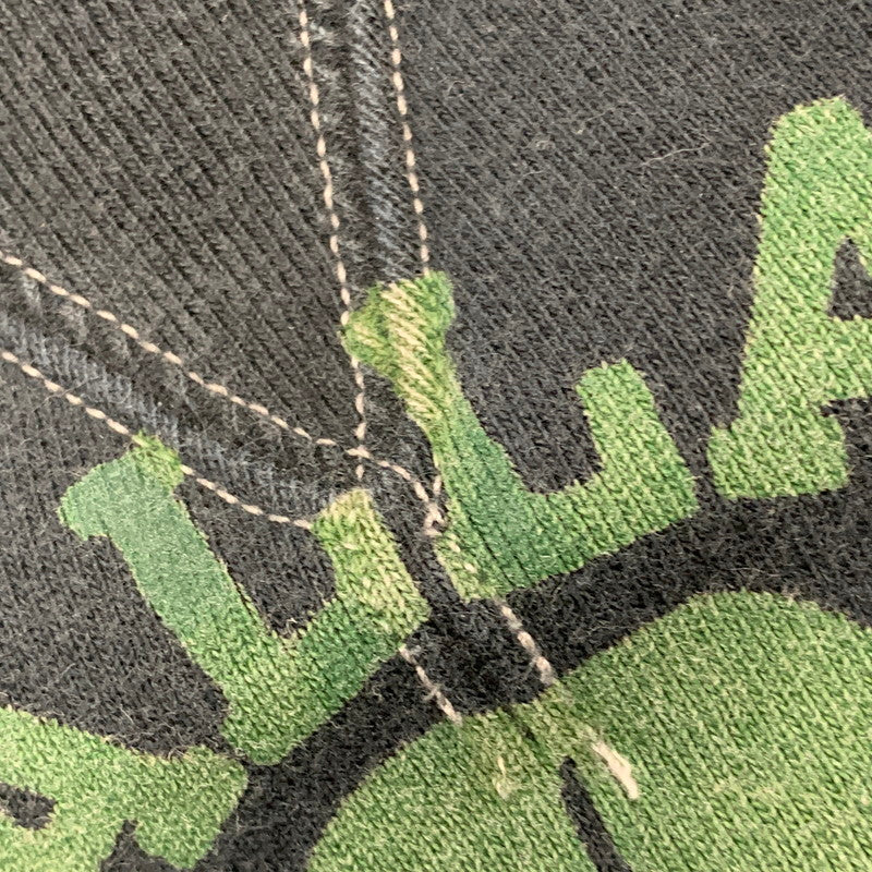 【中古品】【メンズ】 CUSHMAN クッシュマン DOUBLE V-GAZETTE CLOVER PRINT CREWNECK SWEAT ダブル ブイガゼット クローバー プリント クルーネック スウェット トップス 長袖 145-260409-cs-16-izu サイズ：M カラー：ブラック 万代Net店
