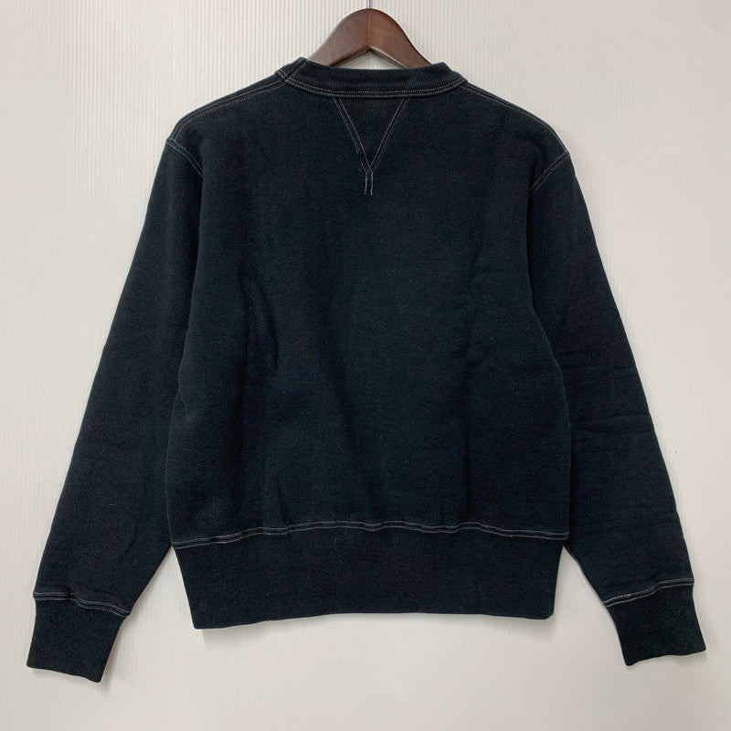 【中古品】【メンズ】 CUSHMAN クッシュマン DOUBLE V-GAZETTE CLOVER PRINT CREWNECK SWEAT ダブル ブイガゼット クローバー プリント クルーネック スウェット トップス 長袖 145-260409-cs-16-izu サイズ：M カラー：ブラック 万代Net店