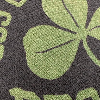 【中古品】【メンズ】 CUSHMAN クッシュマン DOUBLE V-GAZETTE CLOVER PRINT CREWNECK SWEAT ダブル ブイガゼット クローバー プリント クルーネック スウェット トップス 長袖 145-260409-cs-16-izu サイズ：M カラー：ブラック 万代Net店
