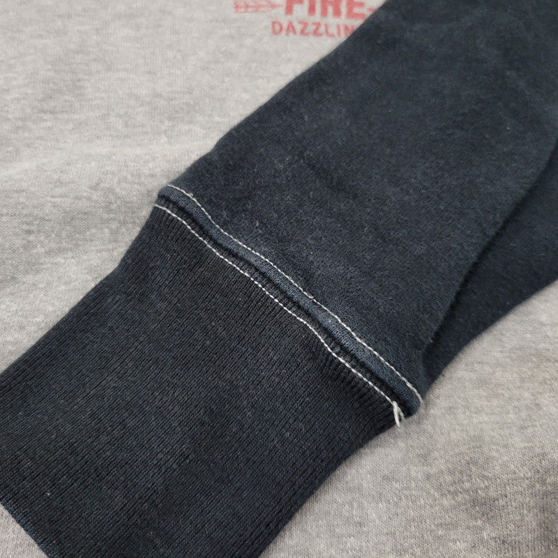 【中古品】【メンズ】 CUSHMAN クッシュマン FREEDOM SLEEVE 2-TONE PRINT SWEAT フリーダム スリーブ 2トーン プリント スウェット 145-260720-as-03-izu サイズ：S カラー：グレー×ブラック 万代Net店